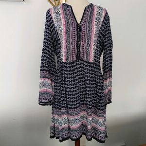 Boho Drop Waist Dress Size Large